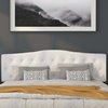 Flash Furniture King, Cambridge Headboard, White Fabric HG-HB1708-K-W-GG